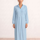 Pleated Shirt Dress