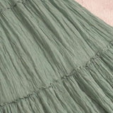 Fluid dress with wrinkled effect