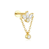 Helena – Gold earrings with a natural design.