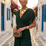 Xénia - Elegant long dress with V-neck