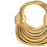 Golden sculptural design hard bag