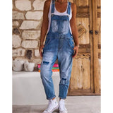 Claudia™ | Denim Jumpsuit with Straps