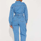 Eva™ | Elegant denim jumpsuit