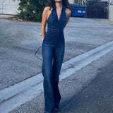 Andrea™ | Elegant Women's Denim Jumpsuit