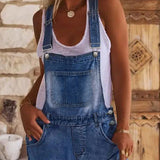 Claudia™ | Denim Jumpsuit with Straps
