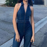 Andrea™ | Elegant Women's Denim Jumpsuit