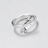 Adjustable Cuddle Silver Ring Petra
