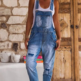 Claudia™ | Denim Jumpsuit with Straps