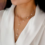 Annika – Vintage Necklace with Suspended Pearls