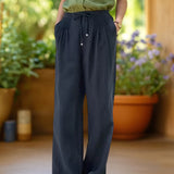 Camille™ | Wide-Leg Cotton-Linen Pants