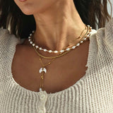 Helena – Double Design in Gold Necklace
