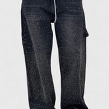 Dariya Cargo Balloon Jeans with Shine and Beaded Applications