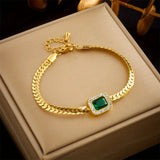 Green collar Joana Grøn with emerald