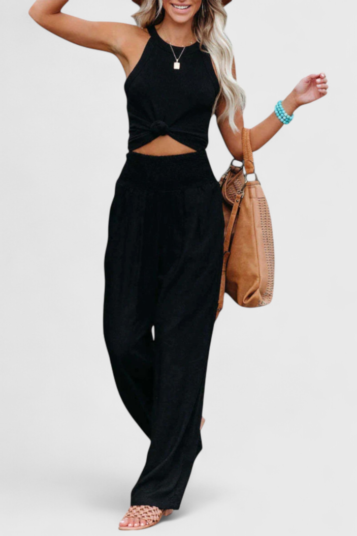 Alexia Cotton and Linen Pants with Fluid Cut and Natural Elegance