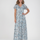 Ismeria™ | Maxi Chiffon Dress with Floral Print