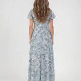 Ismeria™ | Maxi Chiffon Dress with Floral Print