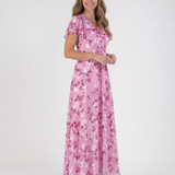 Ismeria™ | Maxi Chiffon Dress with Floral Print