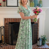 Ismeria™ | Maxi Chiffon Dress with Floral Print