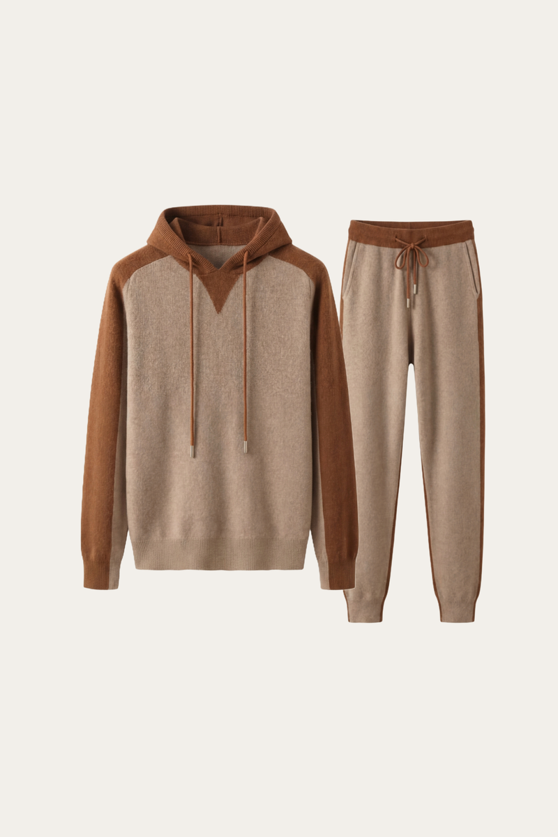 Beige Hoodie Set