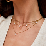 Tanja – Gold Layered Necklace with Contemporary Mesh Design