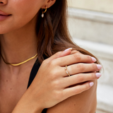 Johana – Open curved ring in gold plating.