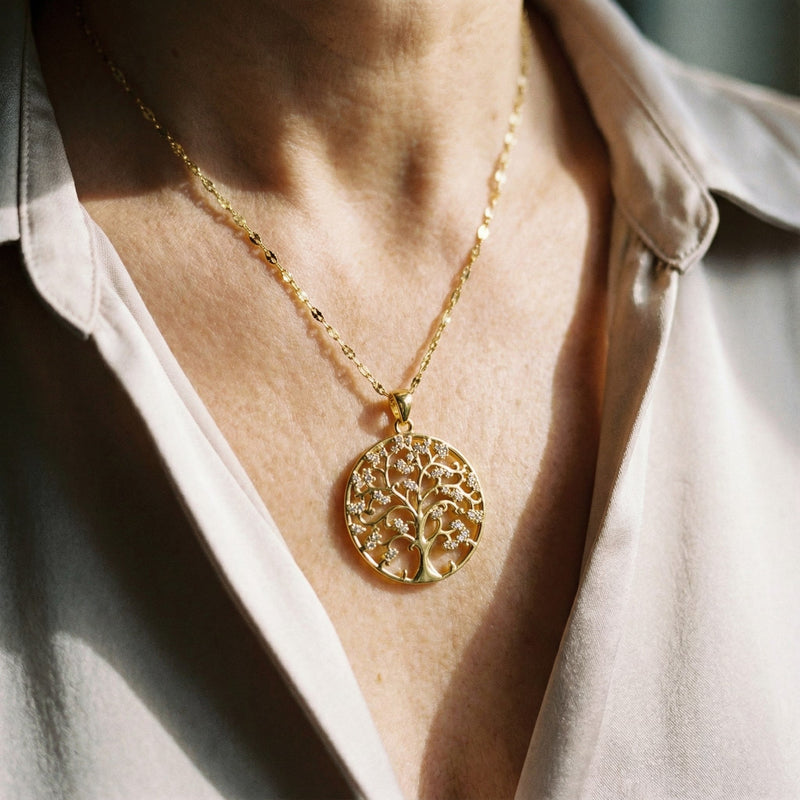 Collar de las Raíces de la Vida en Oro