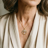 Tree of Life Necklace with Zirconia in Gold