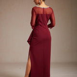 Fitted midi dress with draping