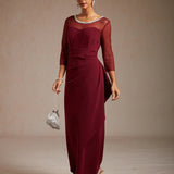 Fitted midi dress with draping