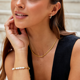 Viktorie-Lena – Gold earrings with elegant texture