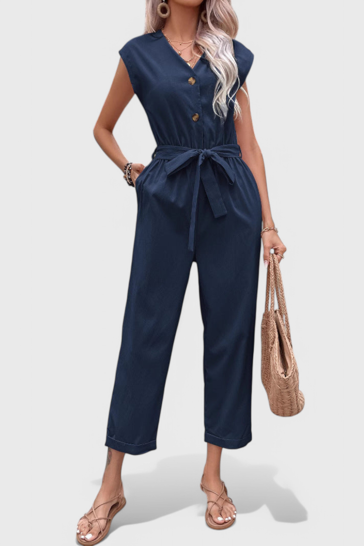 Marie Mono Sleeveless with Buttons