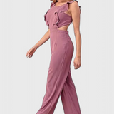 Chantal Jumpsuit with Cut and Ruffles