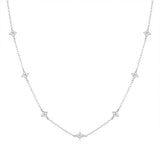 Veronica – Delicate Silver Chain with Vertical Pendant