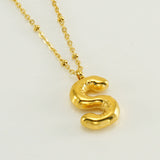 Irena – Gold Necklace with Initial Charm