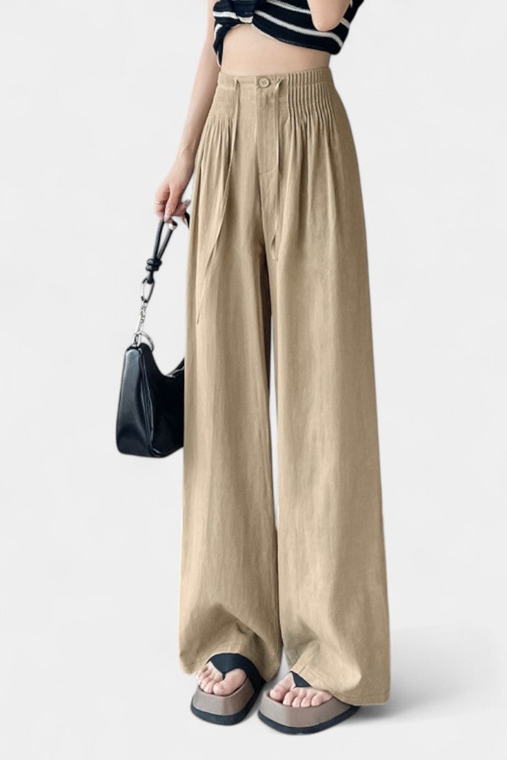 Ilyana High-Waisted Wide-Leg Pants