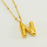 Irena – Gold Necklace with Initial Charm