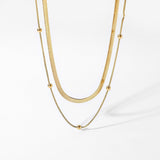 Klara – Double Layer Gold Collar with Modern Shine