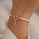 Auden Key Personalized Bracelets with Letters | Gold