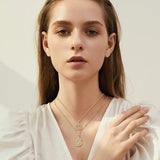 PRINCESS | Initial Letter Pavé Necklace Gold