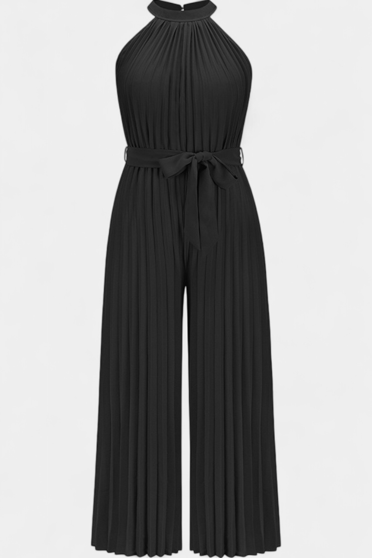 Patrizia Mono Palazzo Pleated with Halter Neck