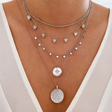 Sofie – Multilevel Silver Collar