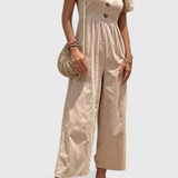 Camila Jumpsuit with Front Buttons