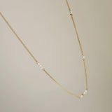 Rosa - Classic Style Thin Gold Necklace