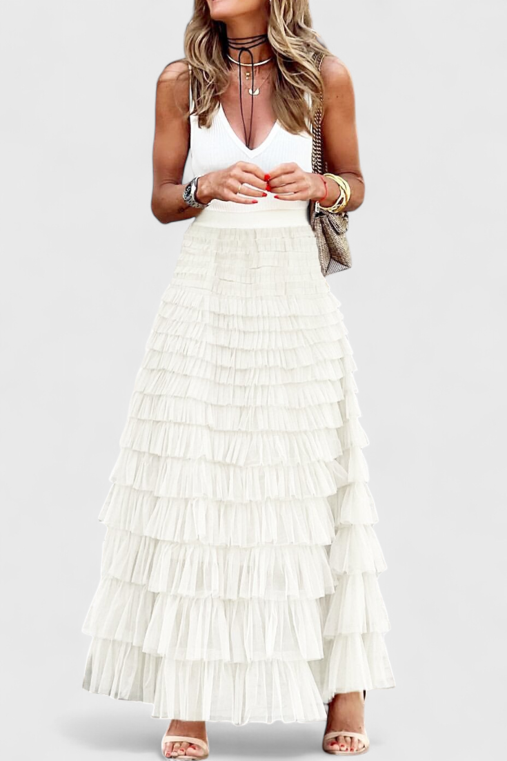 Capucine Vintage Long Tulle Skirt