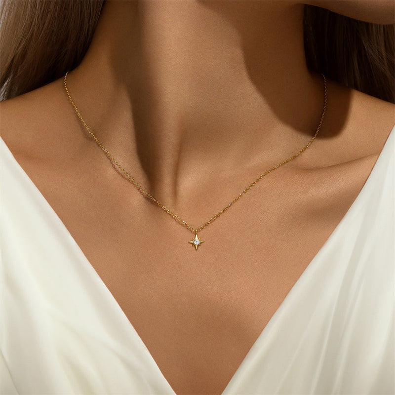 Lina – Delicate Silver Necklace with Round Pendant