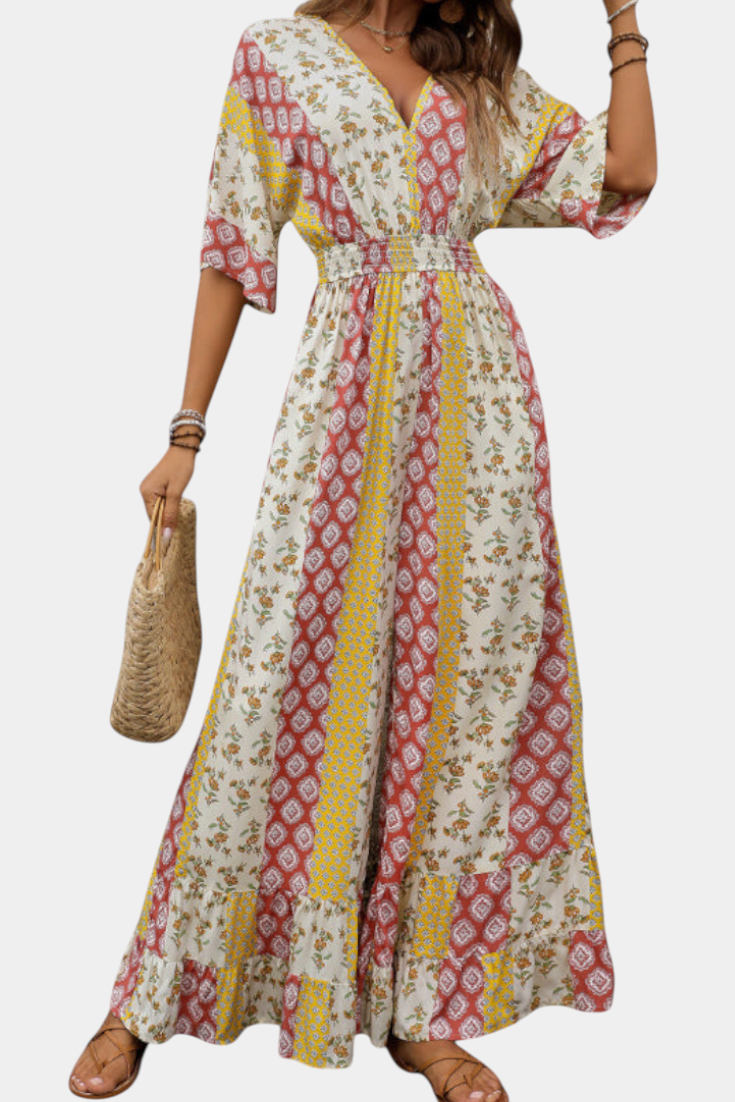 Ayana Bohemian Jumpsuit with Flowing Sleeves