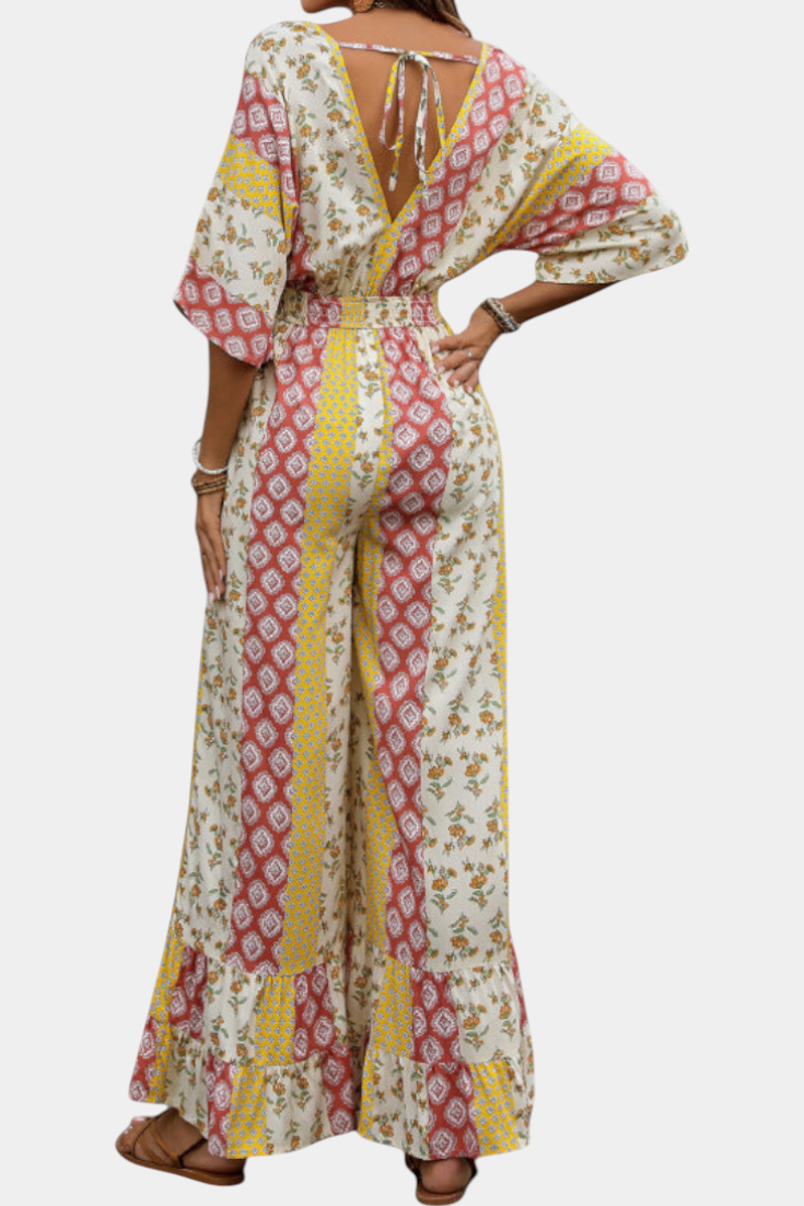 Ayana Bohemian Jumpsuit with Flowing Sleeves