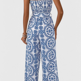 Abeni Printed Sleeveless Jumpsuit