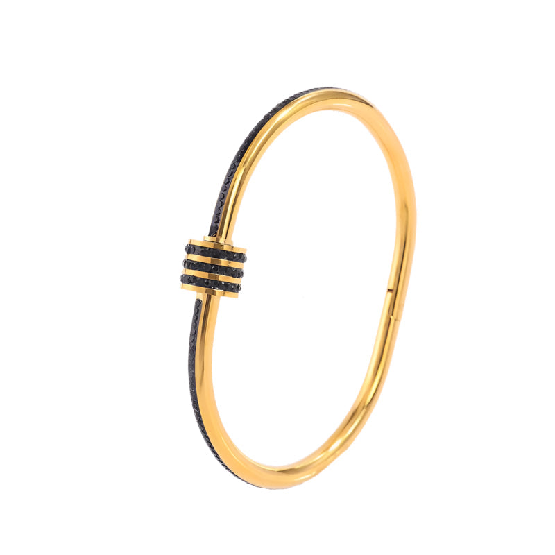 Tessandra Virelli Black Bracelet | Gold