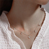 Theresa Silver Necklace with Link Design